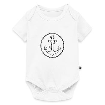 Anker Boot Schiff Nautik - Baby Premium Kurzarmbody - Weiß - Vorne