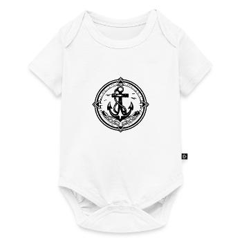 Anker Boot Schiff Nautik - Baby Premium Kurzarmbody - Weiß - Vorne