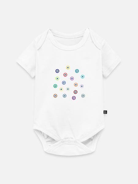 Mehrfarbiges Auge - Baby Premium Kurzarmbody - Weiß