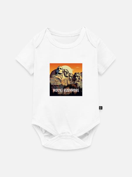 Mount Rushmore - Baby Premium Kurzarmbody - Weiß