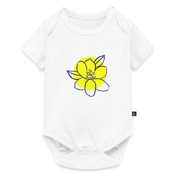 Fleur Plante à fleurs - Body à manches courtes Premium Bébé - blanc - Devant