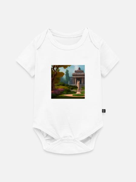 Gardens with Statue - Baby Premium Kurzarmbody - Weiß