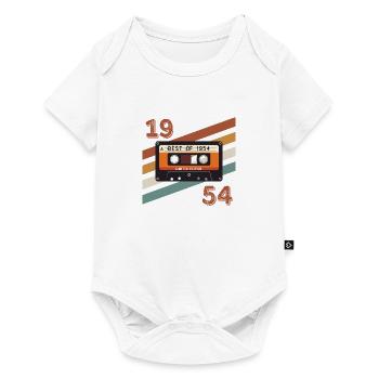1954 rétro vintage anniversaire - Body à manches courtes Premium Bébé - blanc - Devant