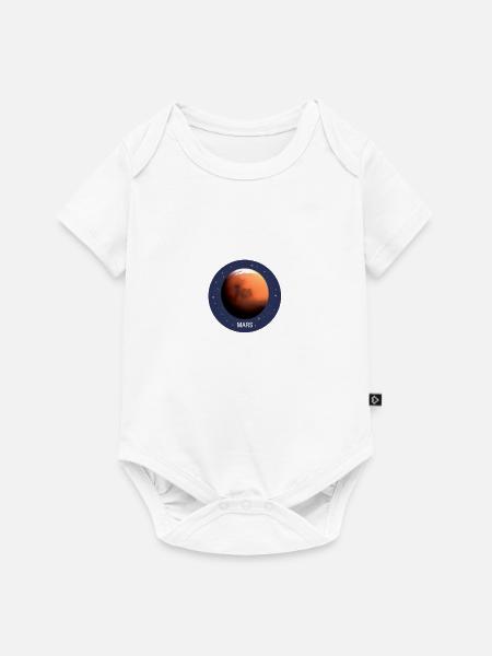 Planet Mars - Baby Premium Kurzarmbody - Weiß
