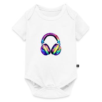 Headphones Musicians Singers Gamers Listen to music Singing - Baby Premium short-sleeve bodysuit - white - Front