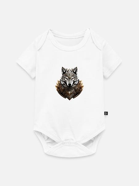 Wolf 4 von Pr3vise - Baby Premium Kurzarmbody - Weiß