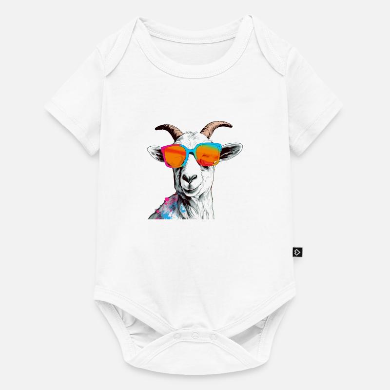 Lida la chèvre - Body à manches courtes Premium Bébé - blanc