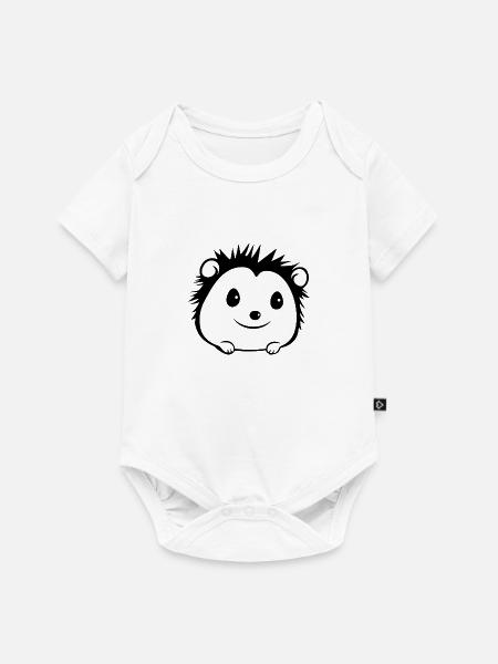 Igel Wald Stachelig Tier - Baby Premium Kurzarmbody - Weiß