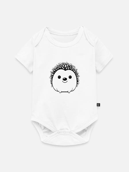 Igel Wald Stachelig Tier - Baby Premium Kurzarmbody - Weiß