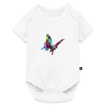 Papillon, Aquarelle, Coloré, Peinture, Graffiti - Body à manches courtes Premium Bébé - blanc - Devant