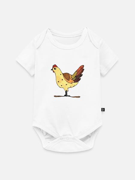Henne - Baby Premium Kurzarmbody - Weiß