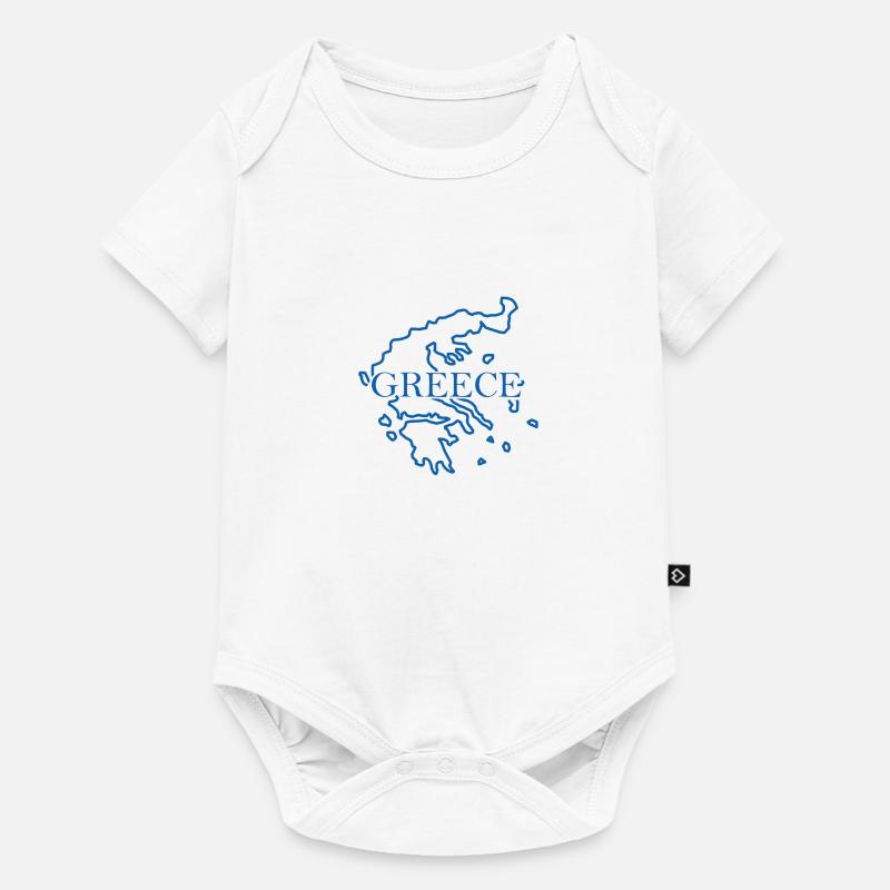 Carte de la Grèce - Body à manches courtes Premium Bébé - blanc