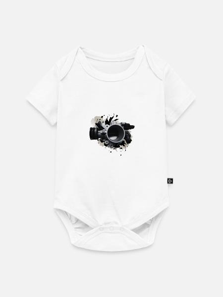 Präzise Drosselklappe - Autoteil - Baby Premium Kurzarmbody - Weiß