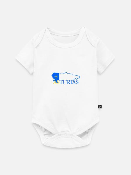 Karte von Asturien - Baby Premium Kurzarmbody - Weiß