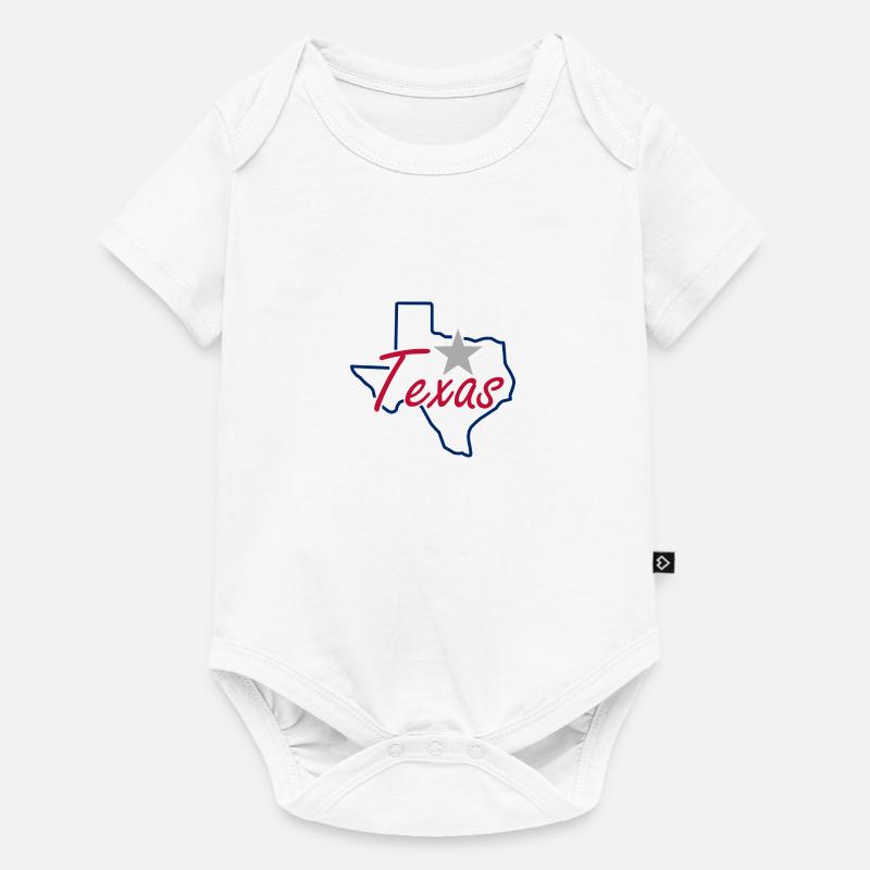 Carte du Texas - Body à manches courtes Premium Bébé - blanc