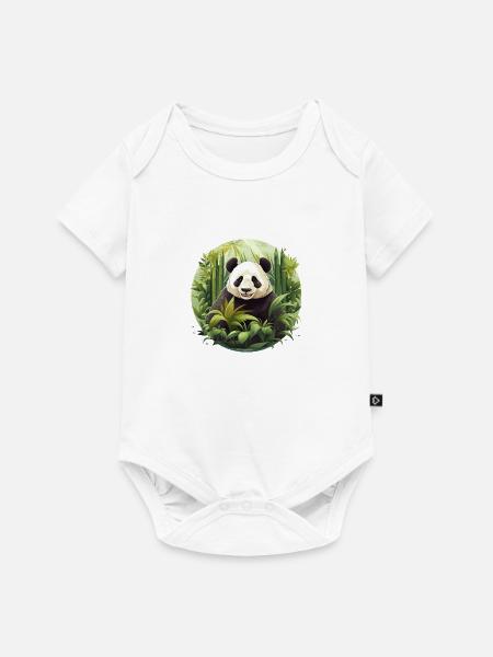 Panda's Paradise - Baby Premium Kurzarmbody - Weiß