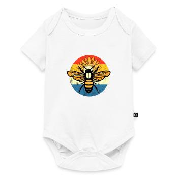 Bee retro Sunset - Baby Premium short-sleeve bodysuit - white - Front