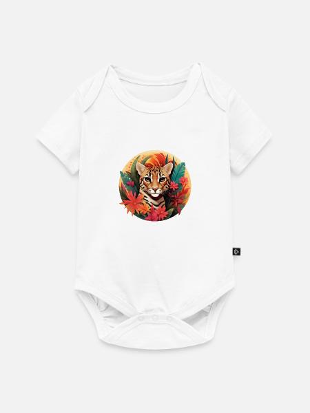 Ozelot-Paradies - Baby Premium Kurzarmbody - Weiß