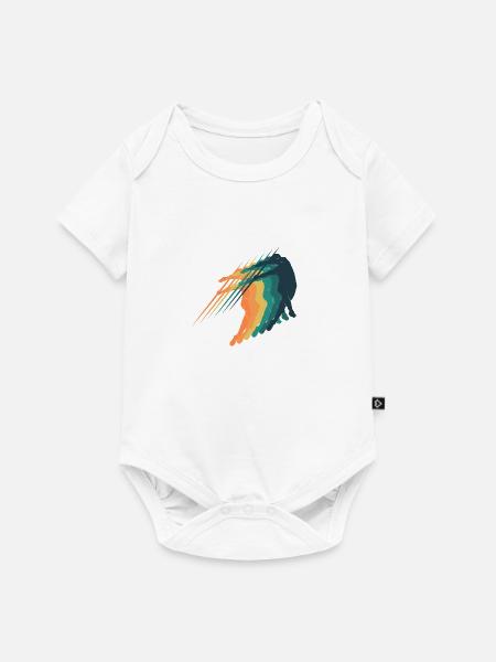 Retro-Speerwurf - Baby Premium Kurzarmbody - Weiß