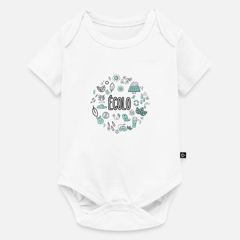 écolo - Body à manches courtes Premium Bébé - blanc