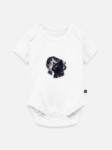 Mystische Katze - Baby Premium Kurzarmbody - Weiß