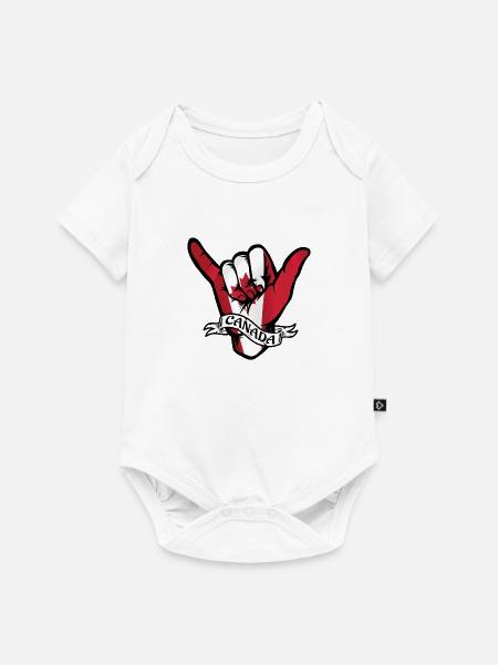 Canada Shaka - Baby Premium Kurzarmbody - Weiß