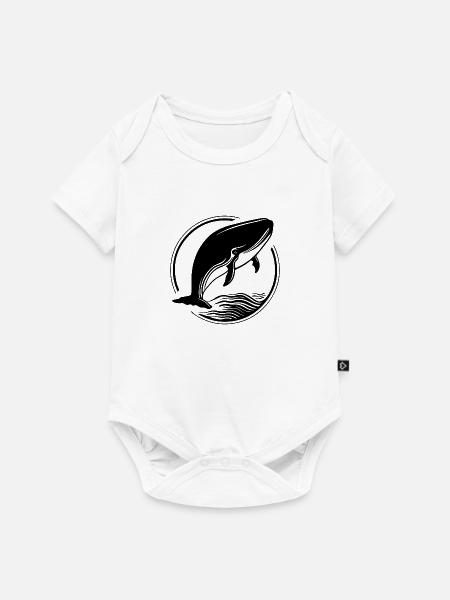 Wal Meer Fische - Baby Premium Kurzarmbody - Weiß
