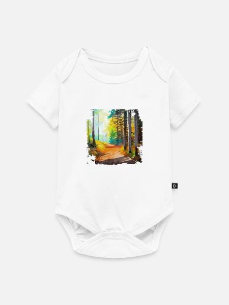 Forest🌳 - Baby Premium Kurzarmbody - Weiß