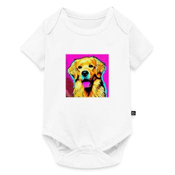 Golden Retriever Pop Art - Baby Premium short-sleeve bodysuit - white - Front