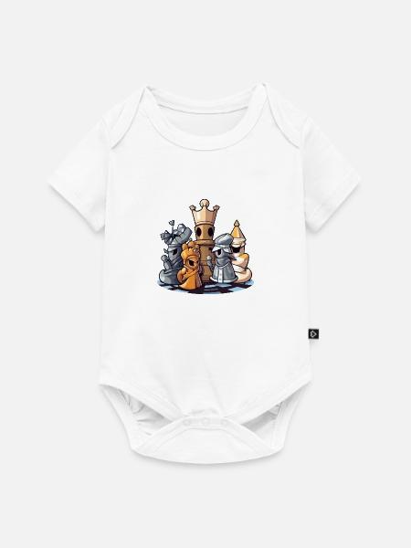 Schachfiguren Nr. 5 - Baby Premium Kurzarmbody - Weiß