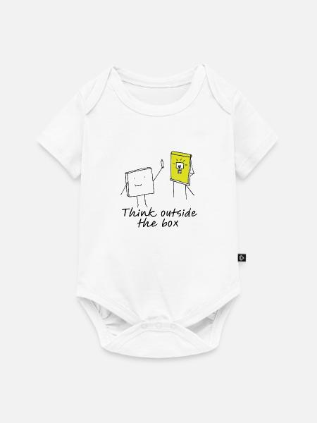 Think outside the box - Baby Premium Kurzarmbody - Weiß