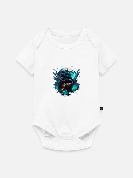 ghost ship - Baby Premium Kurzarmbody - Weiß