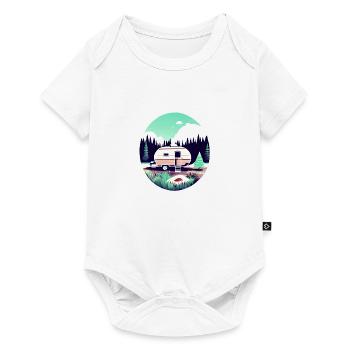 Camping Caravane Camp Tentes Cadeaux Camping-car - Body à manches courtes Premium Bébé - blanc - Devant