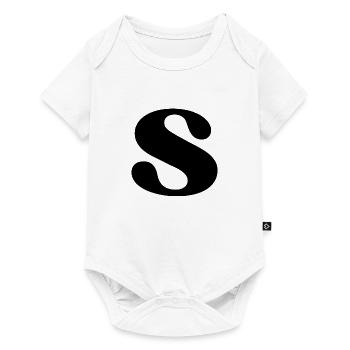 Buchstabe s - Baby Premium Kurzarmbody - Weiß - Vorne