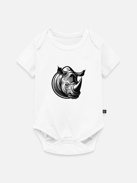 Nashorn - Baby Premium Kurzarmbody - Weiß