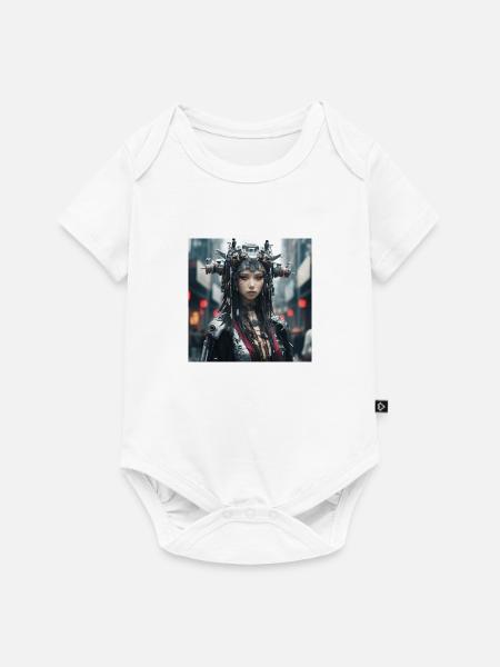 Cyber Punk - Baby Premium Kurzarmbody - Weiß