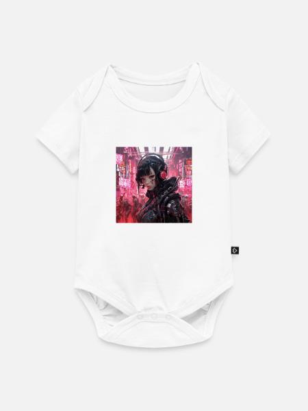 Cyber Punk - Baby Premium Kurzarmbody - Weiß