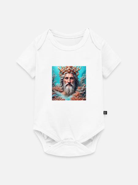 Neptun - Baby Premium Kurzarmbody - Weiß