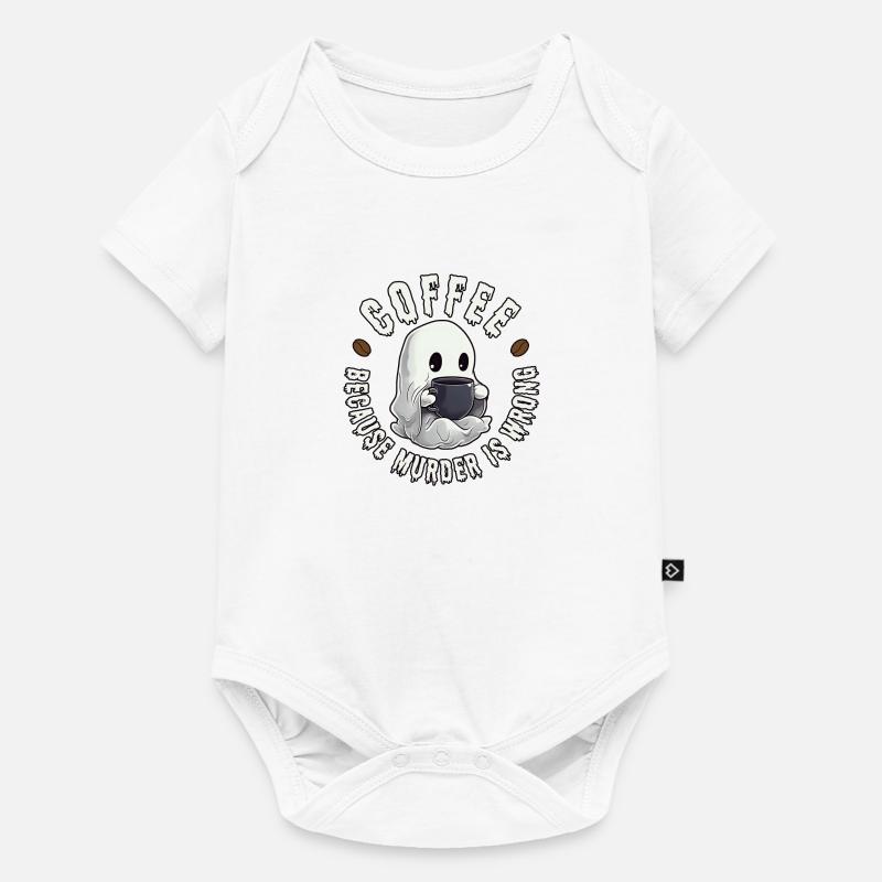 Coffee - because murder is wrong. - Baby Premium short-sleeve bodysuit - white