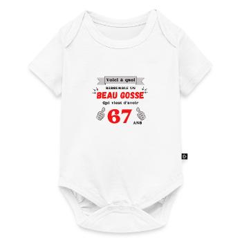 This Is What A Handsome 67-Year-Old Guy Looks Like - Baby Premium short-sleeve bodysuit - white - Front