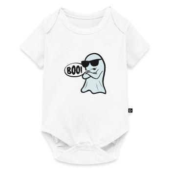 Boo - Baby Premium Kurzarmbody - Weiß - Vorne