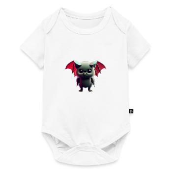 Happy Halloween cute bat scary funny spooky - Baby Premium short-sleeve bodysuit - white - Front