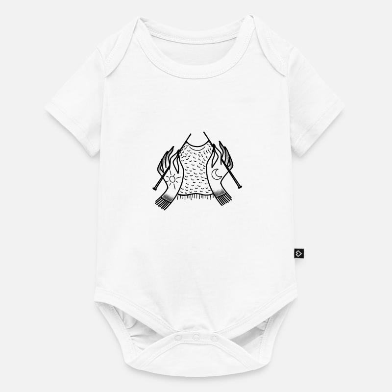 Witchcore tattoo Boho Knitting Hands - Baby Premium short-sleeve bodysuit - white