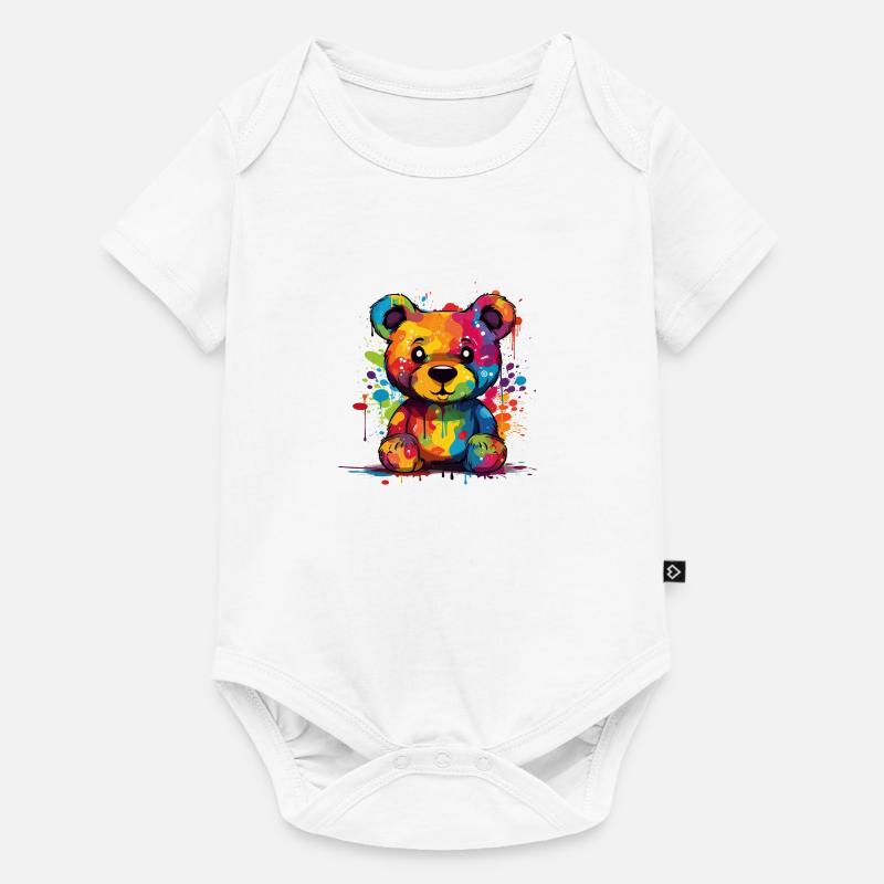 Teddy - Body à manches courtes Premium Bébé - blanc