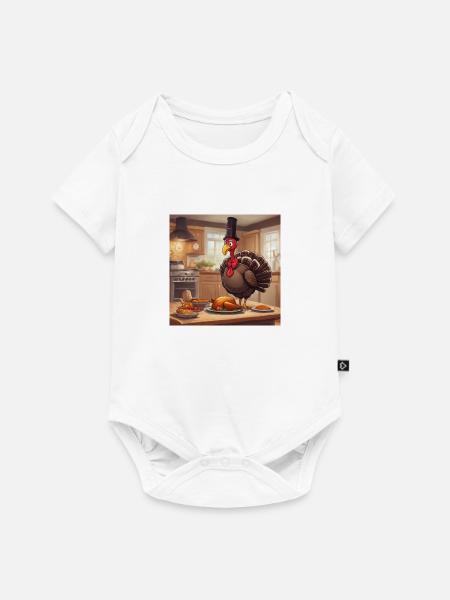 Turkey in Kitchen - Baby Premium Kurzarmbody - Weiß