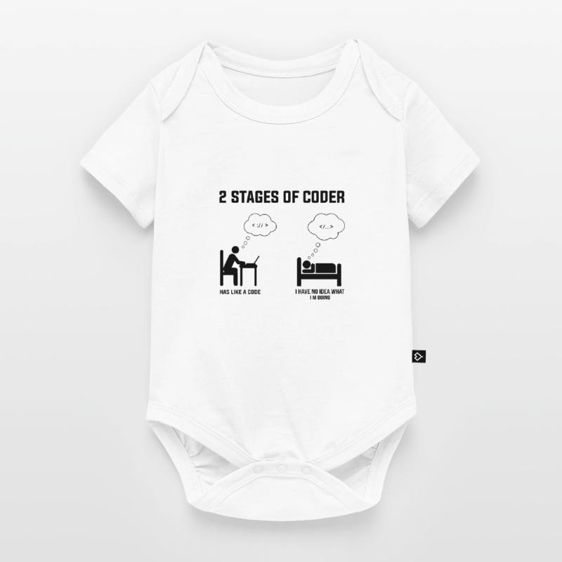 2 étapes du codeur - Idée cadeau Codage de code d’humour Body à manches courtes Premium Bébé