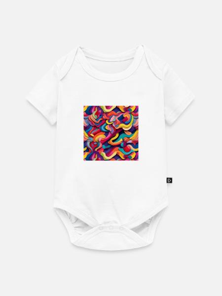 Farbenfroh - Baby Premium Kurzarmbody - Weiß