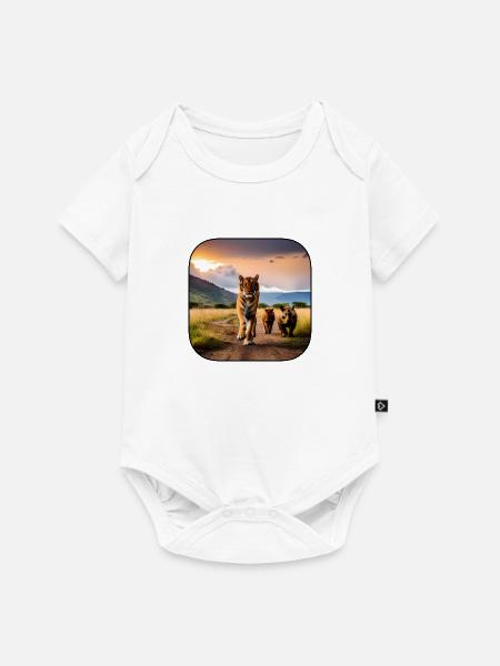 afrikan tiefer - Baby Premium Kurzarmbody - Weiß