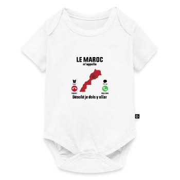 Le Maroc M'appelle désolé Je dois y aller - Body à manches courtes Premium Bébé - blanc - Devant