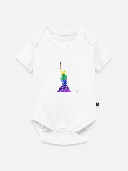 Hermannsdenkmal Regenbogen - Baby Premium Kurzarmbody - Weiß